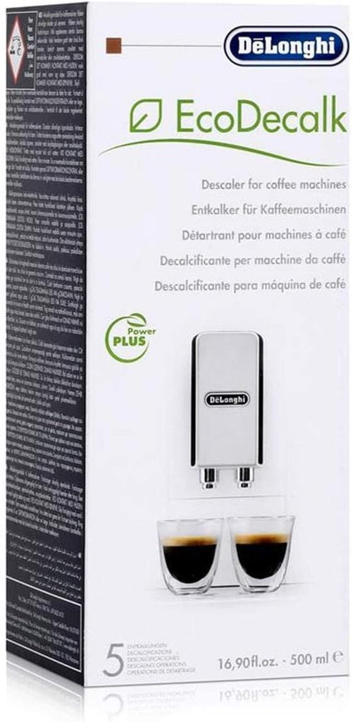 De'Longhi EcoDecalk Descaler, Eco-Friendly Universal Descaling Solution for  Coffee & Espresso Machines, 16.90 oz (5 uses) : Home & Kitchen 