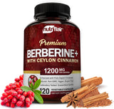 NutriFlair Premium Berberine HCL 1200mg, 120 Capsules