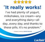 Lactaid Original Strength Lactose Intolerance Relief Caplets with Natural Lactase Enzyme, 120 ct