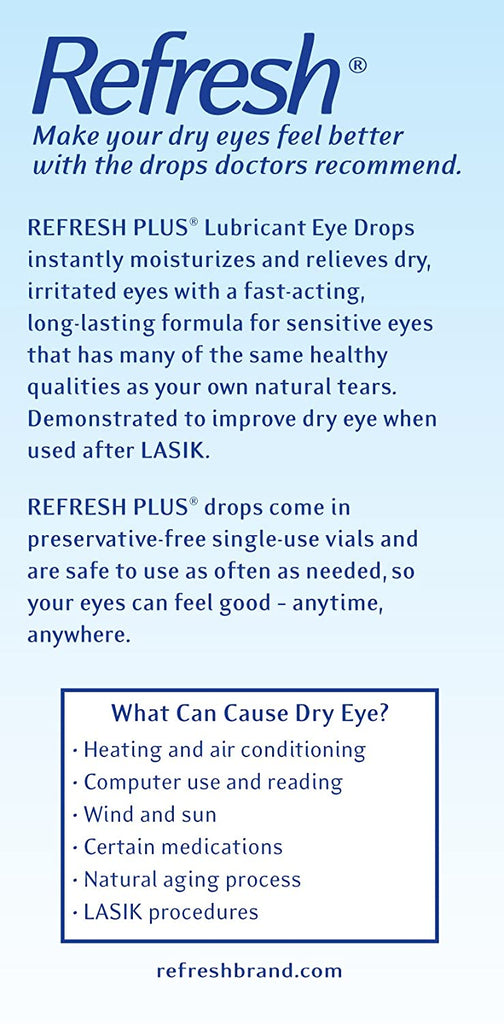 Refresh Plus® Lubricant Eye Drops - Single-Use Containers